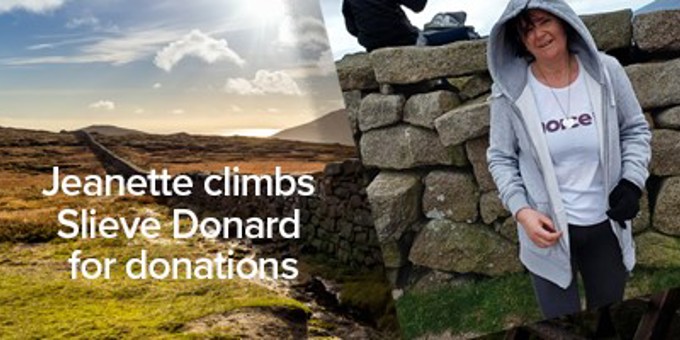 Jeanette climbs Donard for donations