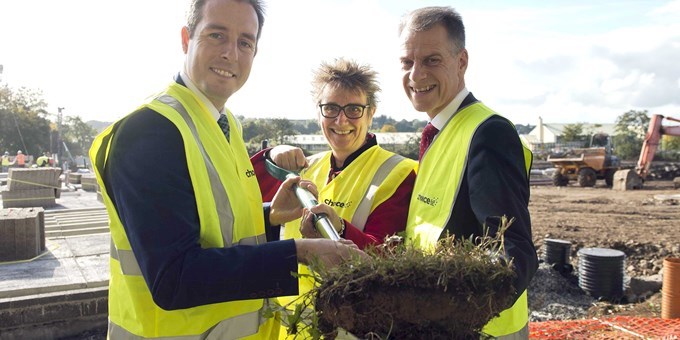 Minister cuts first sod at new £8.5m social housing scheme in Ballymena