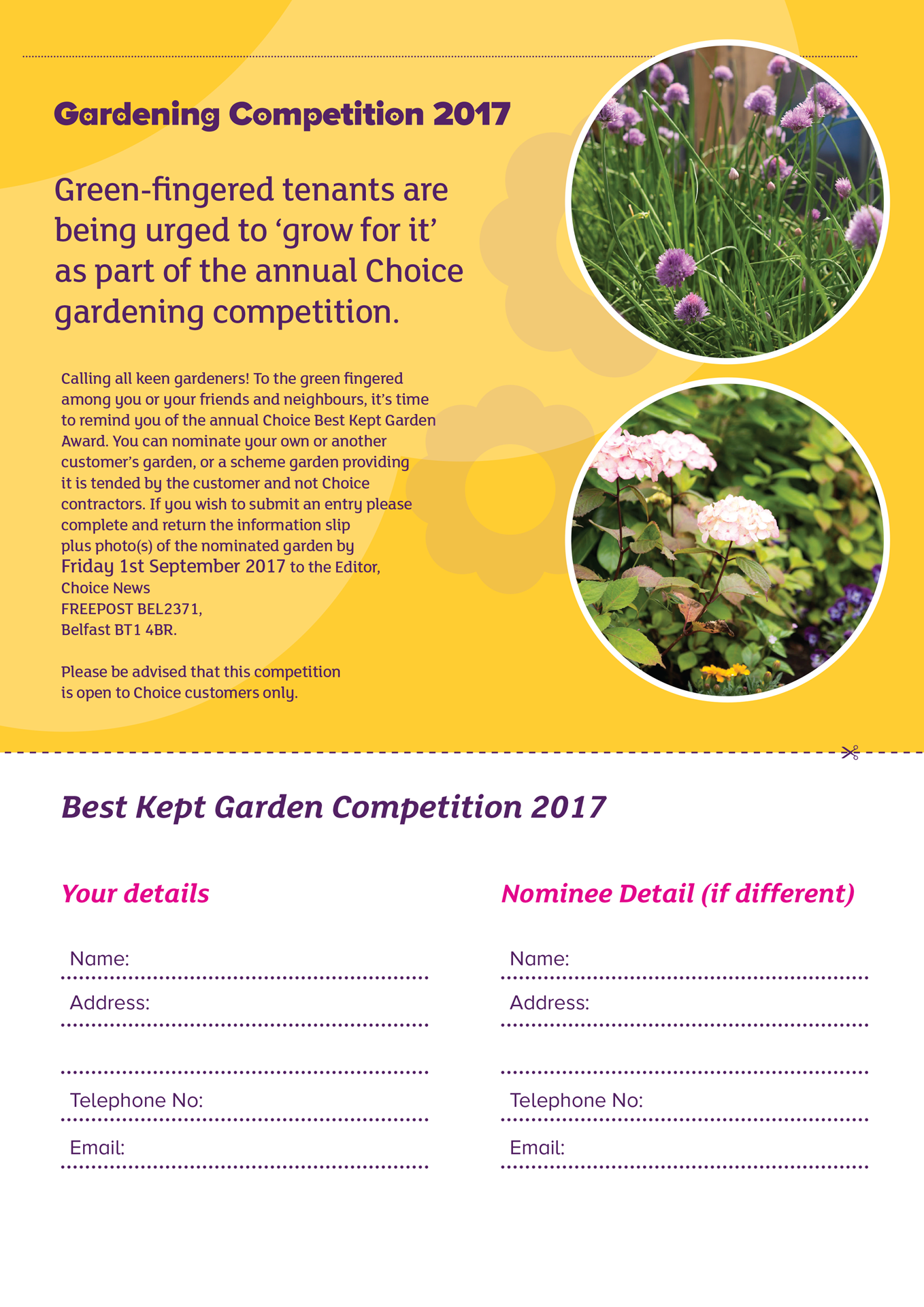 Choice Gardening Competition 2017