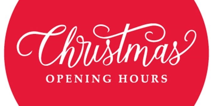 Christmas & New Year Opening Hours