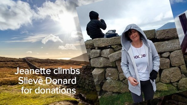 Jeanette climbs Donard for donations